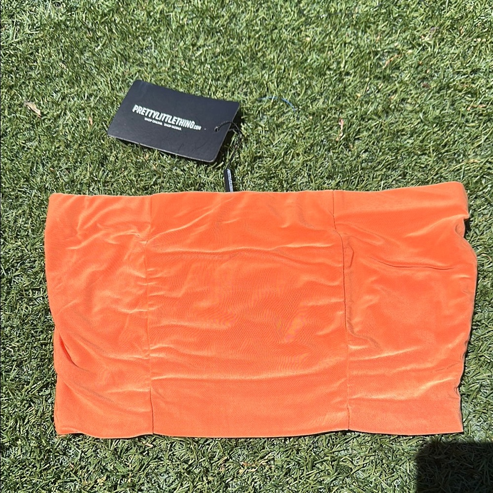 PrettyLittleThing Orange Women's Tube Top